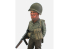 Finemolds figurine TF2 World Fighter Collection Soldat d&#039;infanterie de l&#039;armée américaine avec Thompson M1A1 1/16