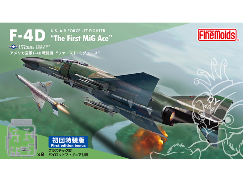 Fine Molds avion FP47S Chasseur F-4D de l'US Air Force First Mig Ace Première édition édition spéciale 1/72