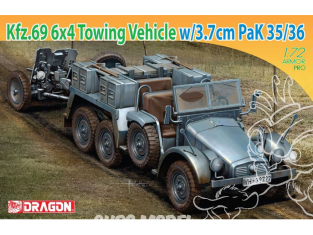 dragon maquette militaire 7419 Tracteur Krupp Kfz.69 avec pak 35/36 1/72