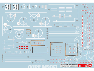 Meng maquettes bateau SPS-088 Ajoutez plus de détails par des décalques à votre PLA Navy Hainan 1/700