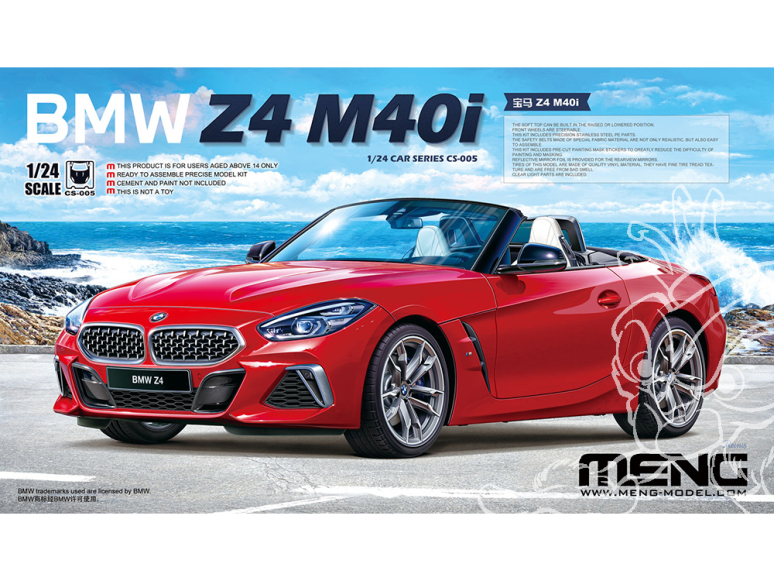 MENG CS-005 BMW Z4 M40i Vous voulez une promenade en bord de mer ? 1/24