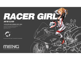 MENG SPS-084 Figurine Racer Girl aussi rapide que l'éclair sur la piste de course 1/9