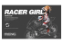 MENG SPS-084 Figurine Racer Girl aussi rapide que l&#039;éclair sur la piste de course 1/9