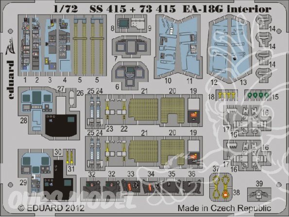 Eduard photodecoupe avion SS415 Interieur EA-18G 1/72