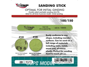 Mirage 100038 Lime abrasive Sanding Stick Double Grid 100/150