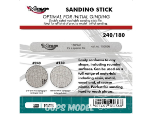 Mirage 100036 Lime abrasive Sanding Stick Double Grid 180/240