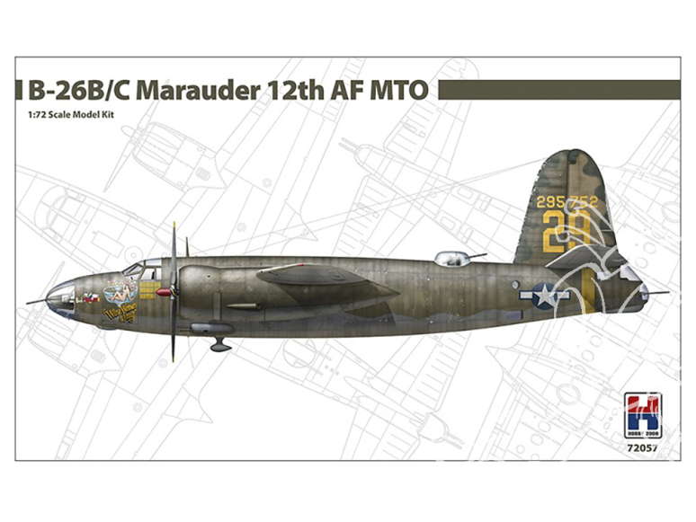 Hobby 2000 maquette avion 72057 B-26B/C Marauder 12th AF MTO 1/72