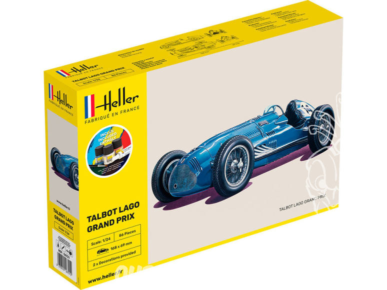 Heller maquette voiture 56721 TALBOT LAGO GP ensemble complet 1/24