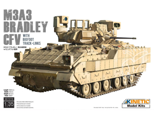Kinetic maquette militaire K61016 M3A3 Bradley CFV avec maillons de chenilles Bigfoot 1/35