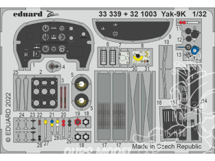 Eduard photodécoupe avion 321003 Amélioration Yak-9K Icm 1/32