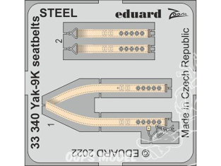 Eduard photodécoupe avion 33340 Harnais métal Yak-9K Icm 1/32