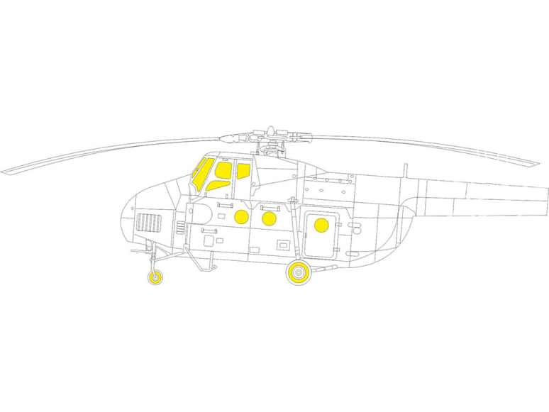 Eduard Express Mask EX910 Mi-4 Trumpeter 1/48