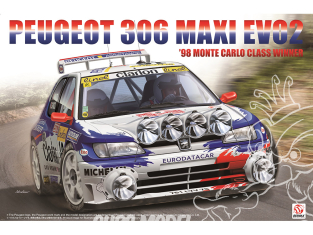 Beemax maquette voiture BX24026 Peugeot 306 Maxi EV02 Vainqueur Monte Carlo 1998 1/24