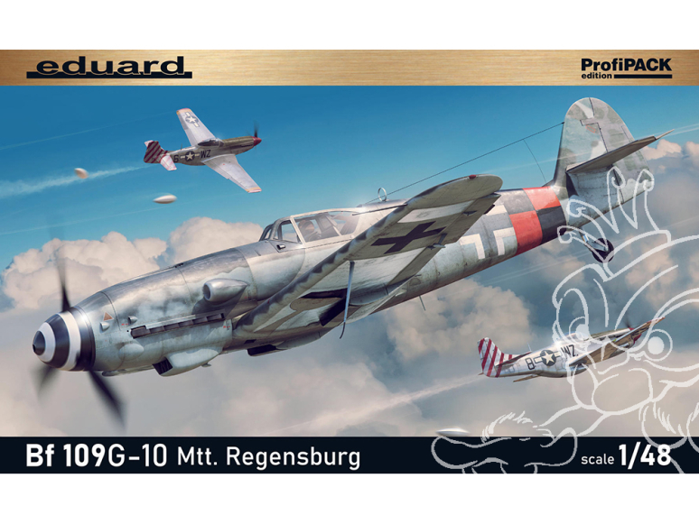 EDUARD maquette avion 82119 Messerschmitt Bf 109G-10 Mtt Regensburg ProfiPack Edition Réédition 1/48