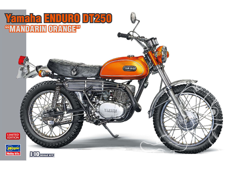 Hasegawa maquette moto 52329 Yamaha Trail DT250 Orange mandarine 1/10