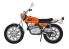 Hasegawa maquette moto 52329 Yamaha Trail DT250 Orange mandarine 1/10