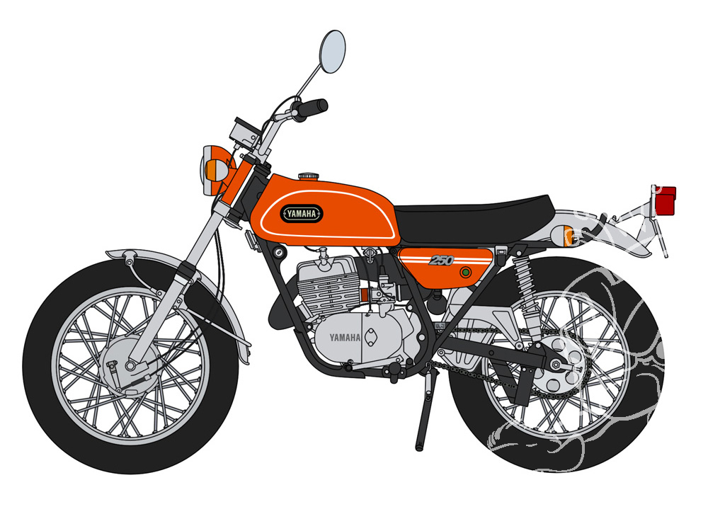 Maquette Moto Yamaha TY 125 - échelle 1/8 - HELLER 80902