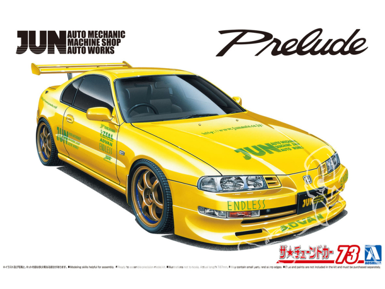 Aoshima maquette voiture 63989 Honda Prelude JUN Auto Mechanich BB1 1991 1/24