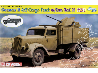 DRAGON maquette militaire 6828 Camion Allemand 3t avec FlaK 38 1/35