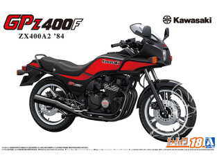 Aoshima maquette moto 64337 Kawasaki ZX400A2 GPZ400F 1984 1/12