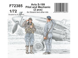 Cmk figurine F72385 Avia S-199 Pilote and Mecanicien pour Eduard et autres kits 1/72