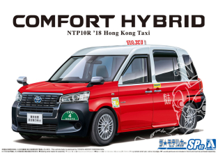 Aoshima maquette voiture 62234 Toyota NTP10R Comfort Hybrid Tawi 2018 Honk Kong Taxi 1/24
