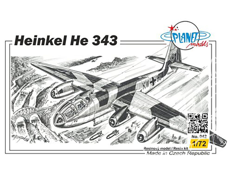 Planet Model PLT042 Heinkel He 343 full resine kit 1/72