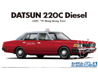 Aoshima maquette voiture 62241 Datsun 220C 1979 Honk Kong Taxi 1/24