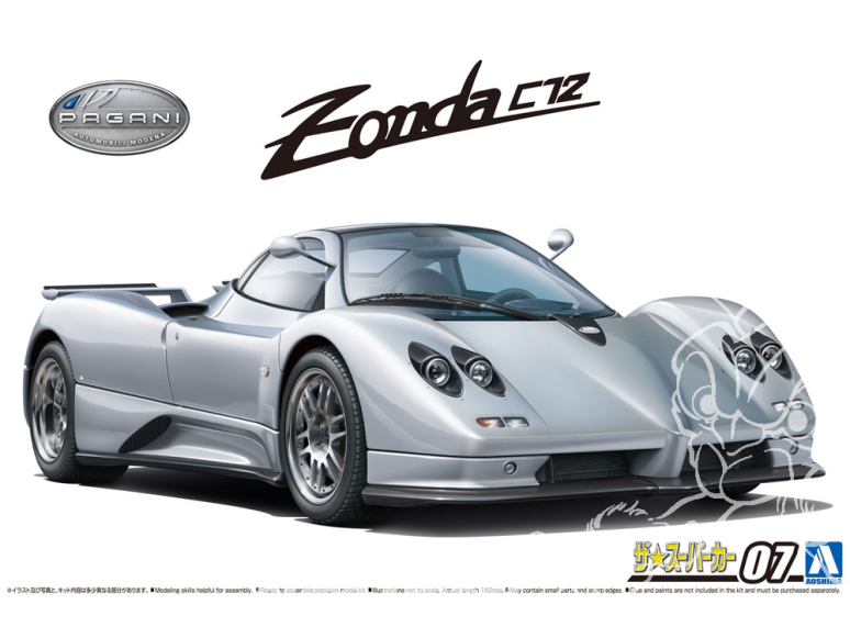 Aoshima maquette voiture 56028 Pagani Zonda C12S 2000 1/24