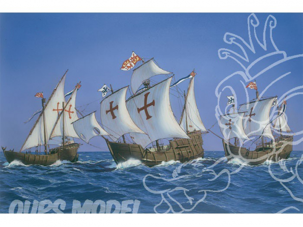 HELLER maquette bateau kit complet 52910 Christophe Colomb 1492 Nina Santa Maria Pinta 1/75
