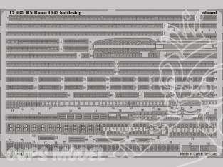 Eduard photodecoupe bateau 17035 RN Roma 1943 Battleship 1/700