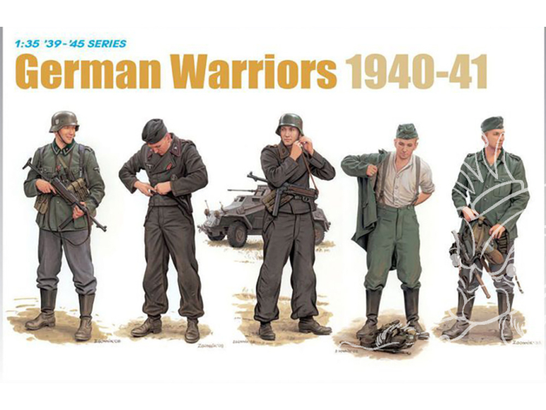 DRAGON maquette militaire 6574 Guerriers allemands 1940-41 1/35