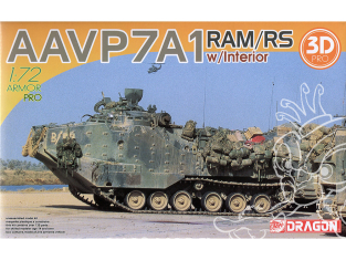 dragon maquette militaire 7619 AAVP7A1 RAM/RS avec interieur 1/72