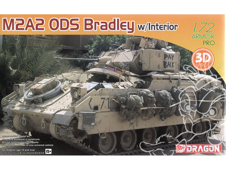 dragon maquette militaire 7414 M2A2 ODS Bradley avec interieur 1/72