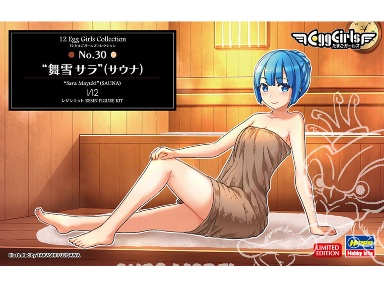 Hasegawa maquette figurine 52334 12 Egg Girls Collection No.30 « ​​Maiyuki Sara » (sauna) 1/12