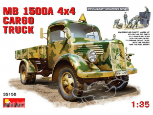 MINI ART maquette militaire 35150 MB1500A Cargo Truck avec équipage 1/35