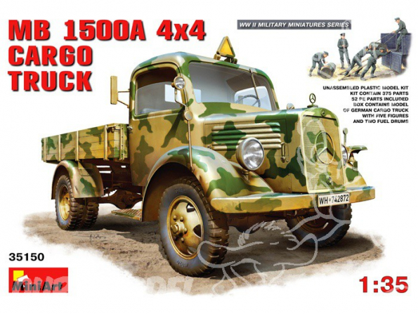 MINI ART maquette militaire 35150 MB1500A Cargo Truck avec équipage 1/35