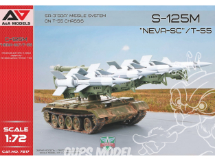 AA Models maquette militaire 7217 Système de missile SA-3 "GOA" (S-125 M "Neva-SC") sur châssis T-55 1/72