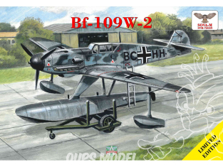 SOVA-M maquette avion 72039 Messerschmitt Bf.109W-2 avec chariot de plage 1/72