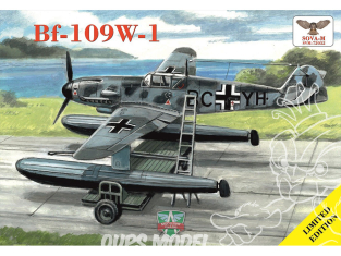 SOVA-M maquette avion 72032 Messerschmitt Bf.109W-1 avec chariot de plage 1/72