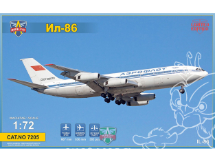 MODELSVIT maquette avion 7205 Avion de ligne gros porteur Ilyushin IL-86 1/72