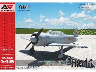 AA Models maquette avion 4801 Entraîneur militaire Yak-11 1/48