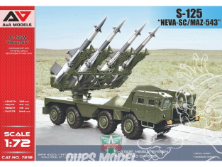 AA Models maquette militaire 7218 Missile S-125 "Neva-SC" (SA-3"Goa") sur châssis MAZ-543 1/72