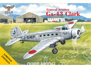 SOVA-M maquette avion 72037 General Aviation GA-43 "Clark" airliner Manchurian Air Lines 1/72