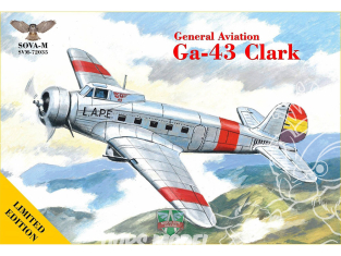 SOVA-M maquette avion 72035 GA-43 "Clark" airliner L.A.P.E. service 1/72