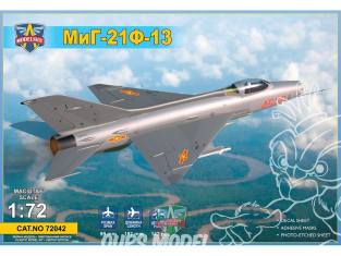 MODELSVIT maquette avion 72042 MiG-21 F-13 chasseur à réaction supersonique 1/72