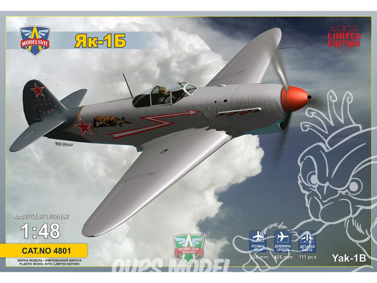 MODELSVIT maquette avion 4801 Chasseur soviétique Yak-1B 1/48