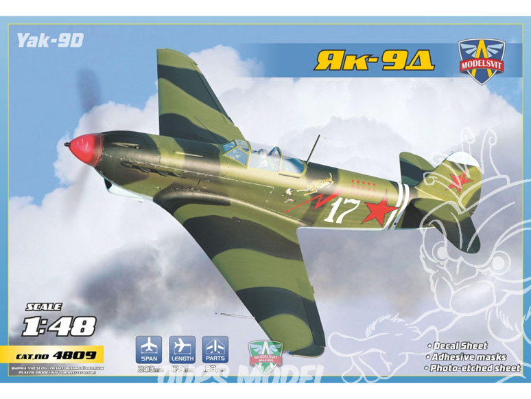 MODELSVIT maquette avion 4809 Yak-9D Chasseur à longue portée de la Seconde Guerre mondiale 1/48