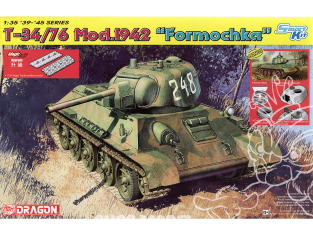 DRAGON maquette militaire 6401 T-34/76 Modele 1942 Formochka 1/35