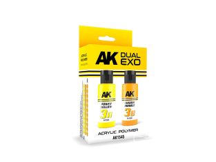 Ak interactive peinture AK1545 DUAL EXO SET 3 3A POWER JAUNE ET 3B FUSION ORANGE 2x60ml.